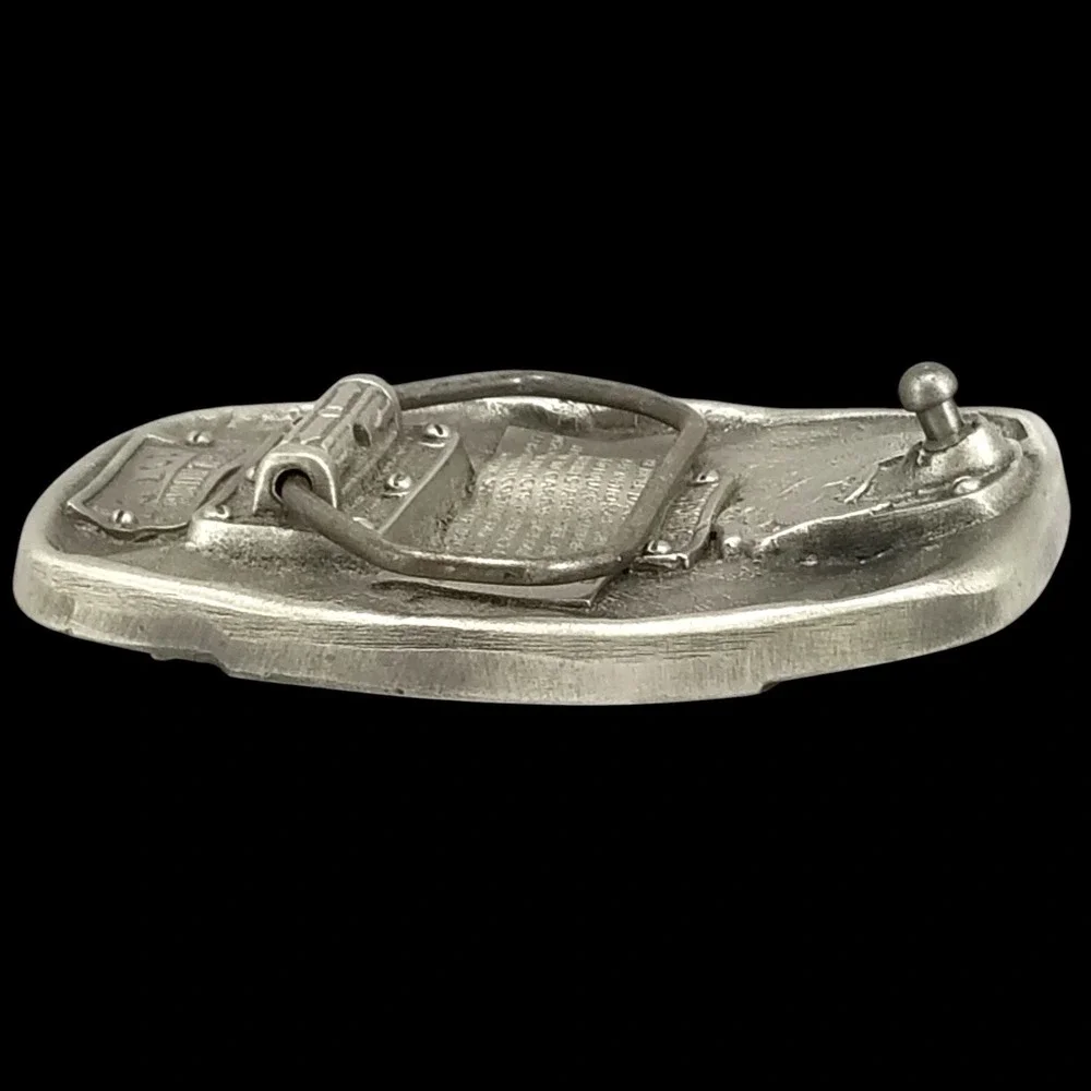 United States Marine Corps First to Fight‎ Belt Buckle USMC Vintage 1982 Pewter